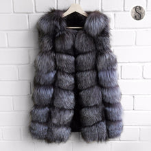 Load image into Gallery viewer, Women Fox Fur Coat 2019 New Luxury Female Fur Jacket Warm Thick Long Winter