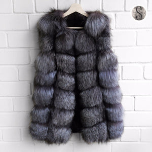 Women Fox Fur Coat 2019 New Luxury Female Fur Jacket Warm Thick Long Winter