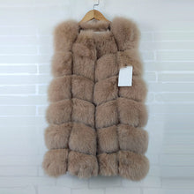 Load image into Gallery viewer, Women Fox Fur Coat 2019 New Luxury Female Fur Jacket Warm Thick Long Winter