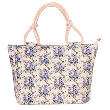 Load image into Gallery viewer, Ladies Flower Printing Canvas Graffiti Shoulder Bag Fashion Folding Women