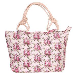 Ladies Flower Printing Canvas Graffiti Shoulder Bag Fashion Folding Women