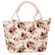 Load image into Gallery viewer, Ladies Flower Printing Canvas Graffiti Shoulder Bag Fashion Folding Women