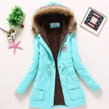 Load image into Gallery viewer, new winter jacket medium-long thicken  coat slim parka cotton-padded jacket overcoat