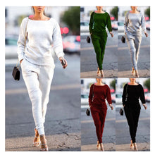 Load image into Gallery viewer, Women  2019 Casual Track Suit O-neck Long Sleeve solid Bodycgon  women&#39;s sports suits spring