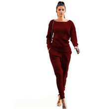 Load image into Gallery viewer, Women  2019 Casual Track Suit O-neck Long Sleeve solid Bodycgon  women&#39;s sports suits spring