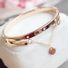 Load image into Gallery viewer, Rose Bracelets Bangles Female Heart Forever Love Charm Bracelet for Woman Couple Gift