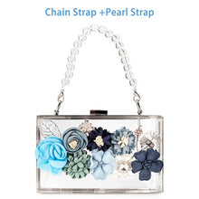 Load image into Gallery viewer, Flower Clutches Bags Chain Strap For Wedding Prom Banquet Ideal-gift Golden Frame