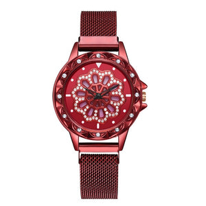 Watch for Women Ladies Rotate Dial Magnetic Mesh Band Women's Watch 2019