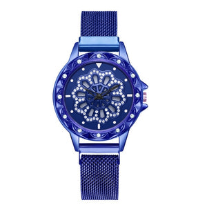 Watch for Women Ladies Rotate Dial Magnetic Mesh Band Women's Watch 2019