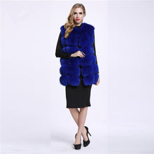 Load image into Gallery viewer, Women Fox Fur Coat 2019 New Luxury Female Fur Jacket Warm Thick Long Winter