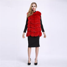 Load image into Gallery viewer, Women Fox Fur Coat 2019 New Luxury Female Fur Jacket Warm Thick Long Winter