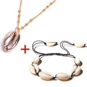 Necklaces for Women Seashell Shape Pendant Simple Seashell Ocean Beach