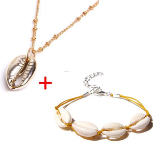 Necklaces for Women Seashell Shape Pendant Simple Seashell Ocean Beach