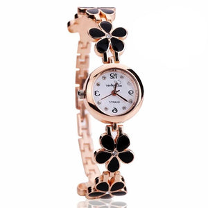 Women Watch Flower Alloy Band Ladies Female Bracelet Watches montre