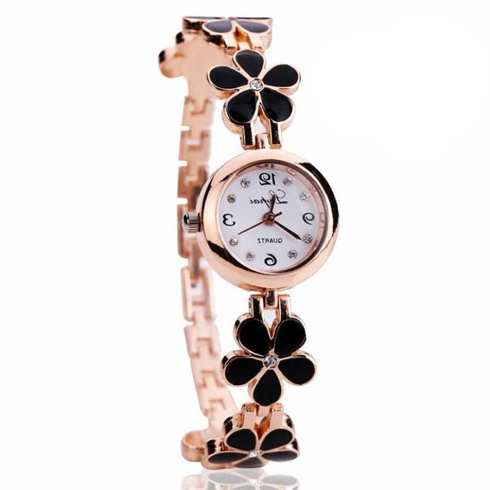 Women Watch Flower Alloy Band Ladies Female Bracelet Watches montre