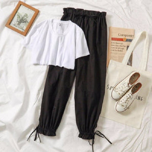 Women 2018 new dresy damskie fashion casual wide leg pants print t shirt 2 piece set women