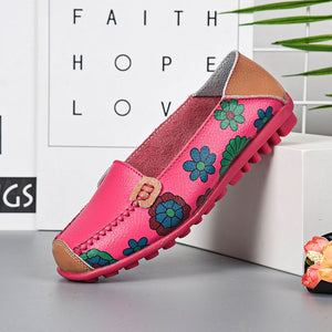 Ladies Shoes Genuine Leather Sneakers Women Loafer Round Toe Fashion Women