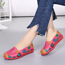 Load image into Gallery viewer, Ladies Shoes Genuine Leather Sneakers Women Loafer Round Toe Fashion Women