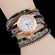 Load image into Gallery viewer, Women watch fashion quartz colorful flower Wristwatch Bracelet female watches 2017