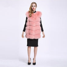 Load image into Gallery viewer, Women Fox Fur Coat 2019 New Luxury Female Fur Jacket Warm Thick Long Winter