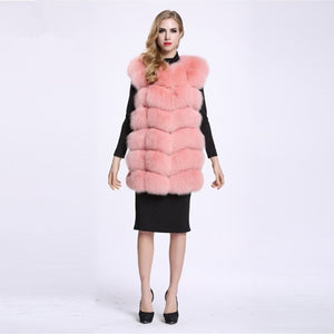 Women Fox Fur Coat 2019 New Luxury Female Fur Jacket Warm Thick Long Winter