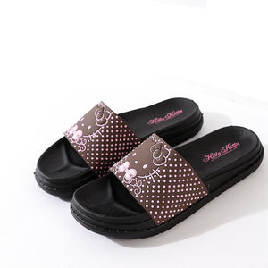 Summer Woman Cute hello kitty Slippers Beach Sandals Cat Slippers  Shoes