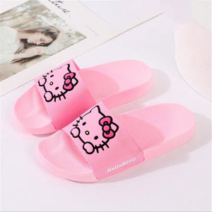 Summer Woman Cute hello kitty Slippers Beach Sandals Cat Slippers  Shoes