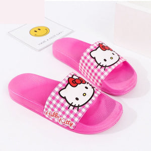 Summer Woman Cute hello kitty Slippers Beach Sandals Cat Slippers  Shoes