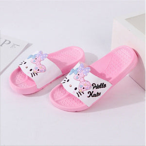 Summer Woman Cute hello kitty Slippers Beach Sandals Cat Slippers  Shoes