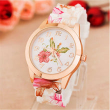 Load image into Gallery viewer, 2018 Watch Silicone Printed Flower Causal Quartz Wrist Watches luxury watch women