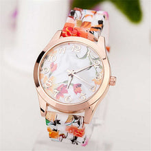 Load image into Gallery viewer, 2018 Watch Silicone Printed Flower Causal Quartz Wrist Watches luxury watch women