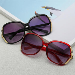 Flower Sunglasses Women Retro Big Frame Gradient Lens Women Sun glasses