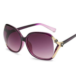 Flower Sunglasses Women Retro Big Frame Gradient Lens Women Sun glasses