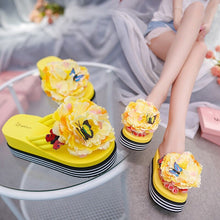 Load image into Gallery viewer, Flower Shoes ladies dames Slippers Women Pink Slide Sandals