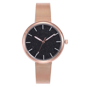 Female Clock Quartz Watch Flowers starry sky Wristwatch Montre ladies clock Women