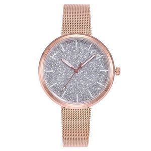 Female Clock Quartz Watch Flowers starry sky Wristwatch Montre ladies clock Women