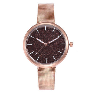 Female Clock Quartz Watch Flowers starry sky Wristwatch Montre ladies clock Women