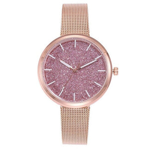 Female Clock Quartz Watch Flowers starry sky Wristwatch Montre ladies clock Women