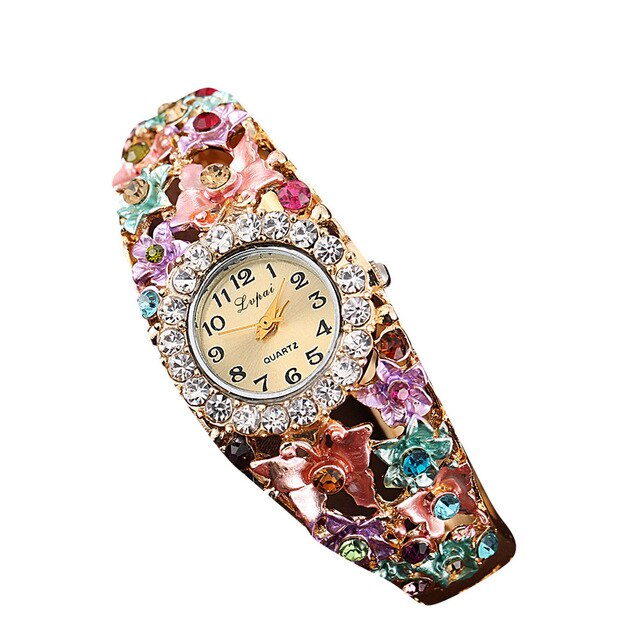 Women's Watch Flower Wrist Watch Women Clock Quartz Watches