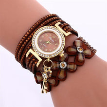 Load image into Gallery viewer, 2018 Women&#39;S Bracelet Wrist Watch Red Watches Casual Vintage Multilayer Wristwatch Weave Wrap Leather