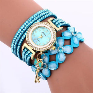 2018 Women'S Bracelet Wrist Watch Red Watches Casual Vintage Multilayer Wristwatch Weave Wrap Leather