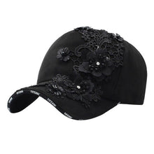 Load image into Gallery viewer, Caps Beautiful Flowers Applique Hats High Quality Cotton Fashion 2019 Summer Casual