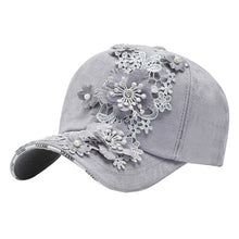 Load image into Gallery viewer, Caps Beautiful Flowers Applique Hats High Quality Cotton Fashion 2019 Summer Casual