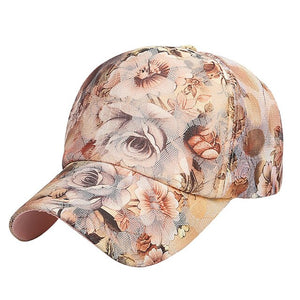 New Women Fitnkess Sport Running Cap Flower Floral Outdoor Traveling Hat