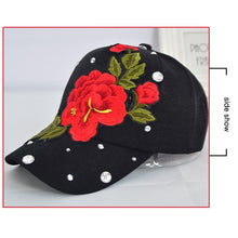 Load image into Gallery viewer, New Rose Flower Embroidered Dad Hat Women Adjustable Cotton Floral