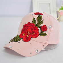 Load image into Gallery viewer, Rose  Embroidered Dad Hat Women Men Cute Adjustable Cotton Floral Baseball Cap