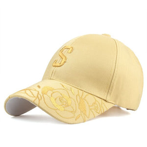 New caps Women Lady Flowers Embroidered Hat Adjustable Casual Snapbacks cap