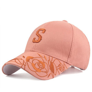 New caps Women Lady Flowers Embroidered Hat Adjustable Casual Snapbacks cap