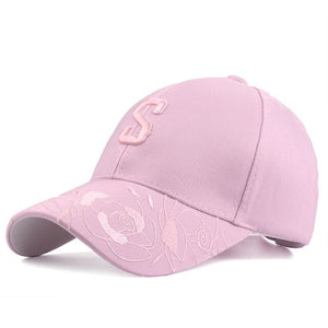 New caps Women Lady Flowers Embroidered Hat Adjustable Casual Snapbacks cap