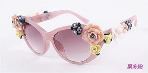 Roses unglasses Women's Lentes Oculos Gafas De Sol Feminino Lunette Soleil Flower